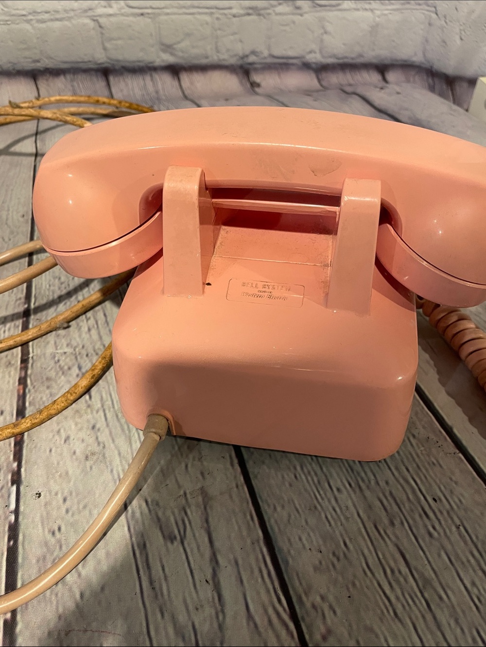 Pink Vintage Rotary Desk Phone - Classic Home Accent MCM Rare Color ! - Picture 3 of 5